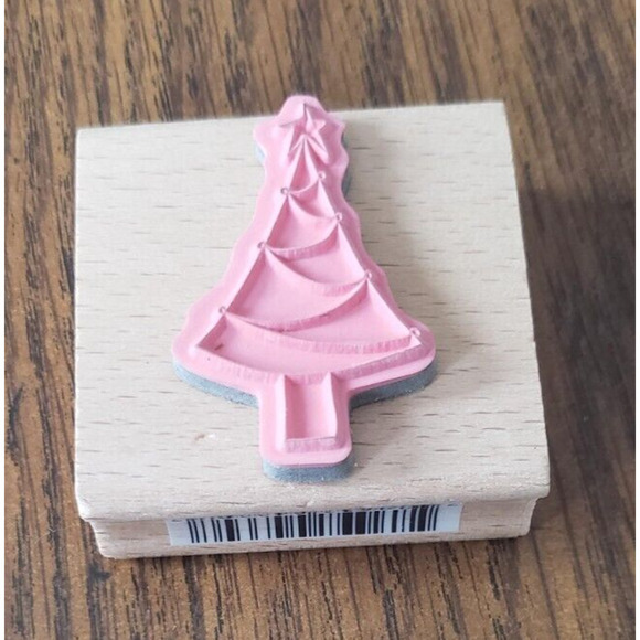 Studio G Kolette Hall Art Deco Christmas Tree Wood Mounted Rubber Stamp - Picture 6 of 6